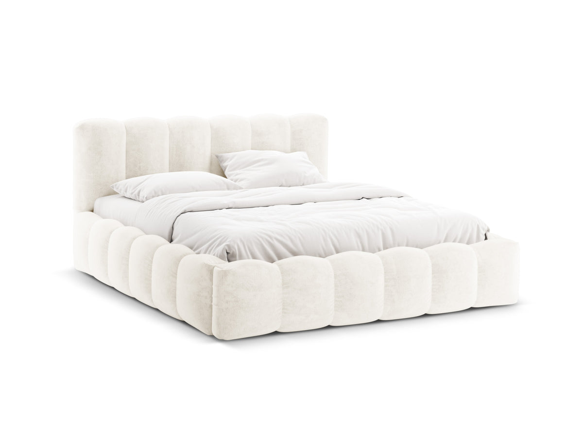 Letto Contenitore con Testata Lupine - Beige Chiaro 200x200