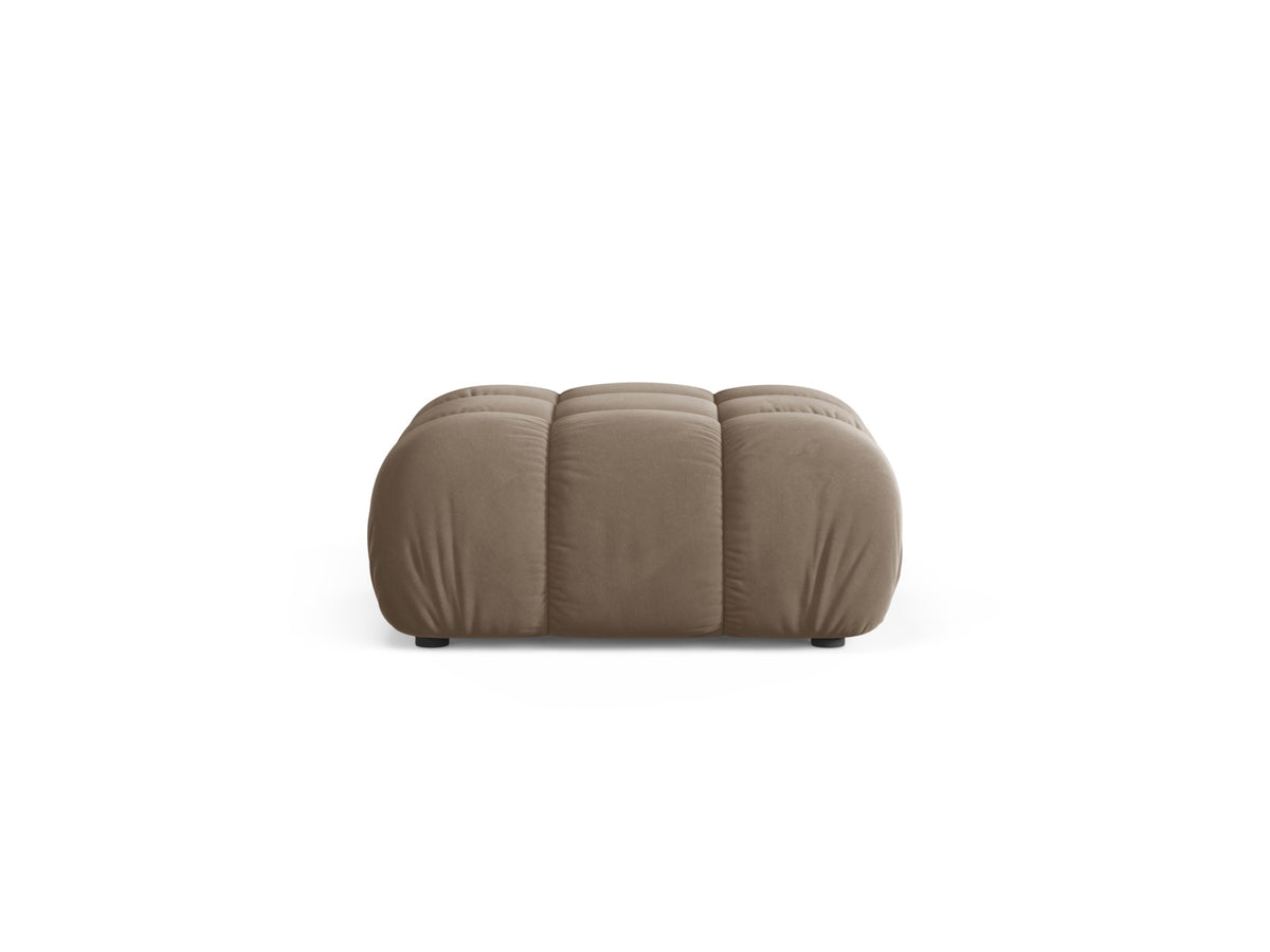 Pouf in Velluto, "Bellis", 1 Posto, 94x94x43 - Cappuccino