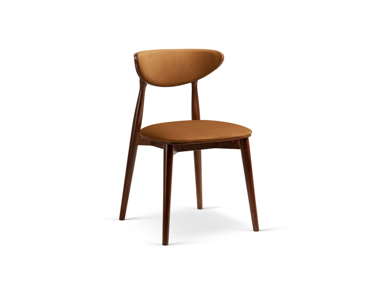 Sedia in Velluto, "Rina", 1 Posto, 47.5x48x79 - Cammello