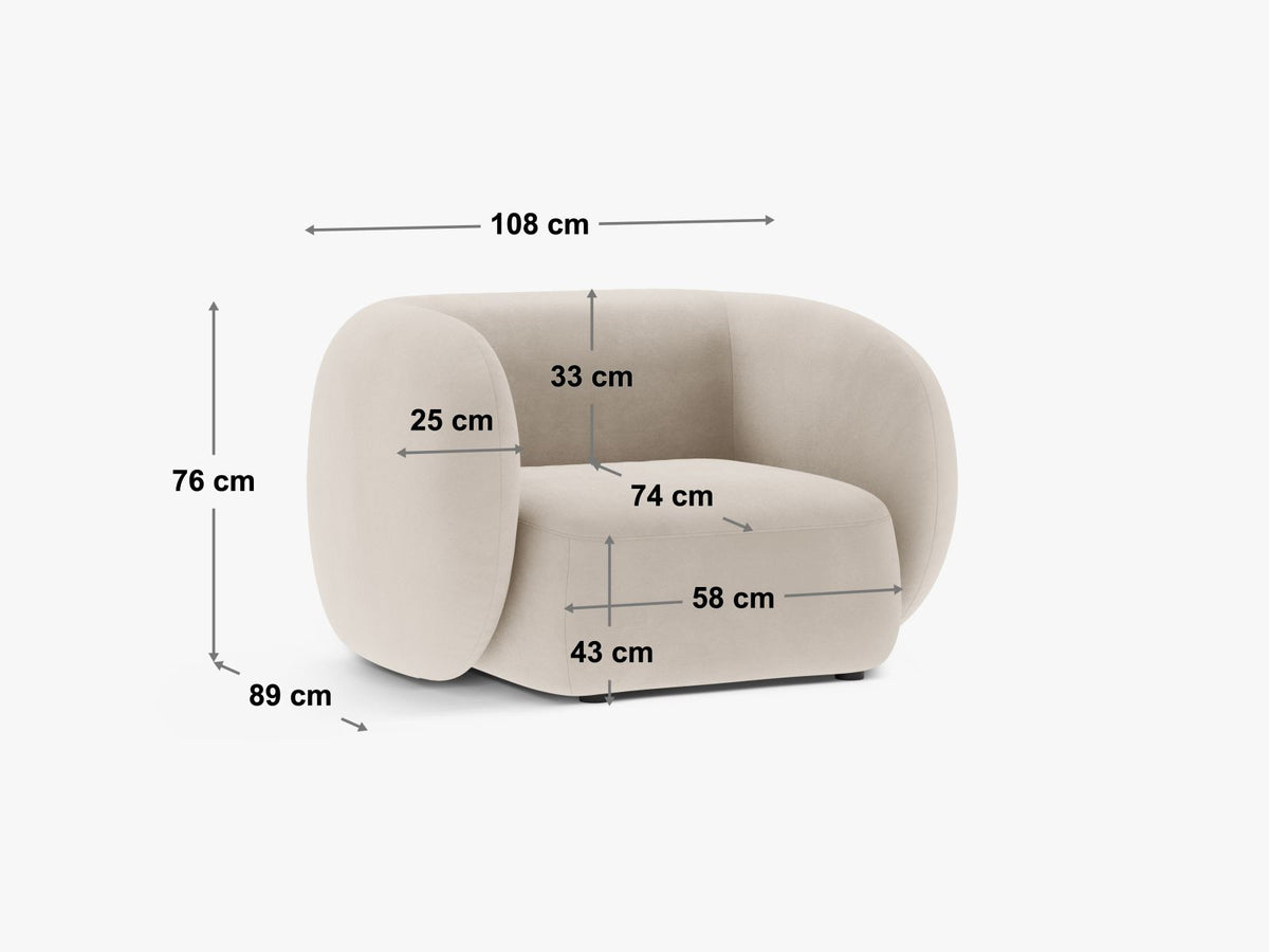 Poltrona Kate, 1 Posto, 89x108x76