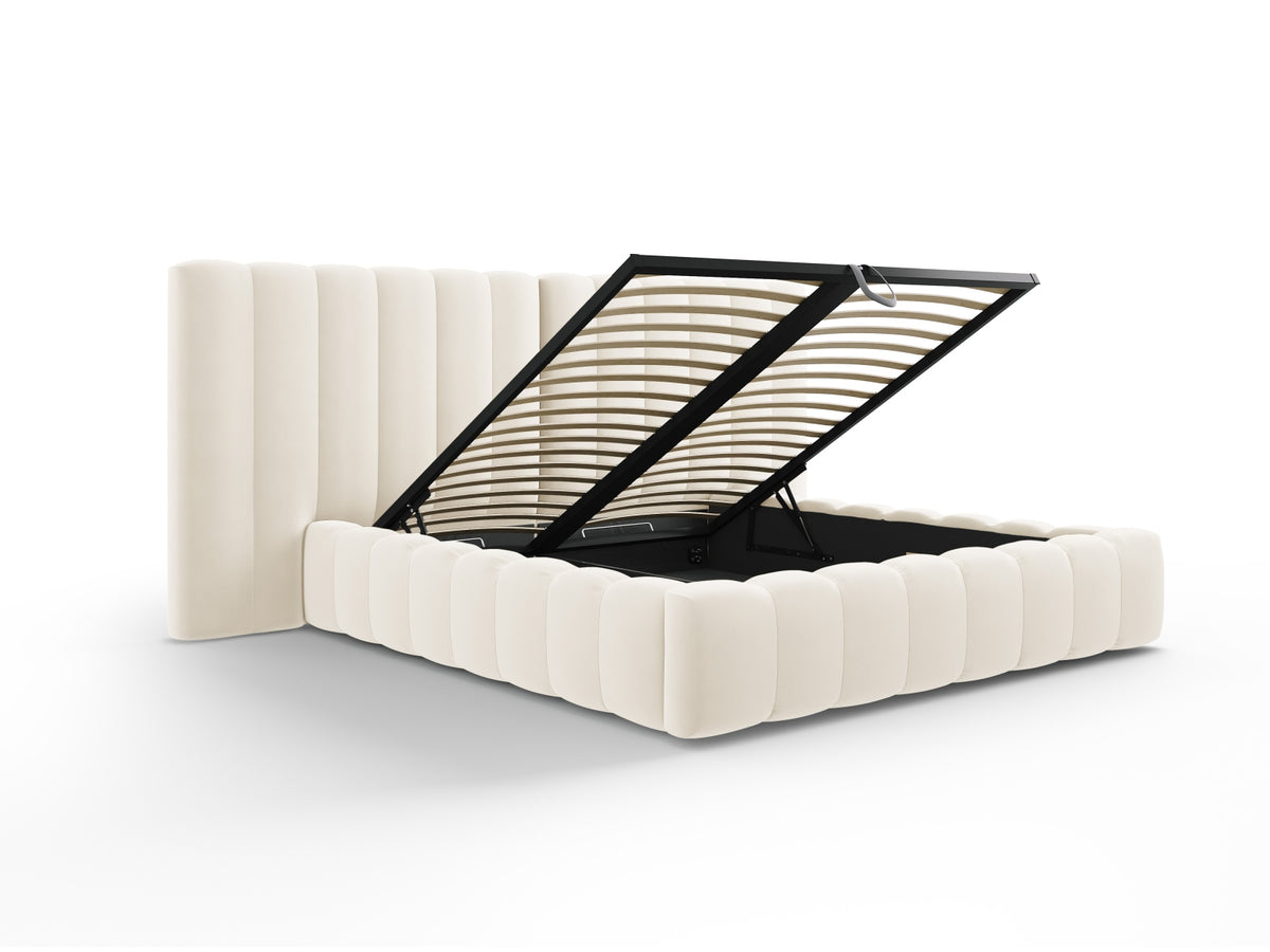 Letto contenitore con testiera doppia, "Kelp", 230x250x100