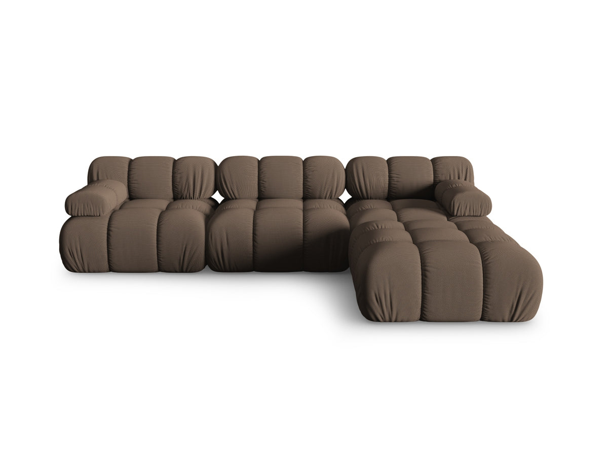 Divano Modulare, "Bellis", 4 Posti, 282x188x70 - Marrone