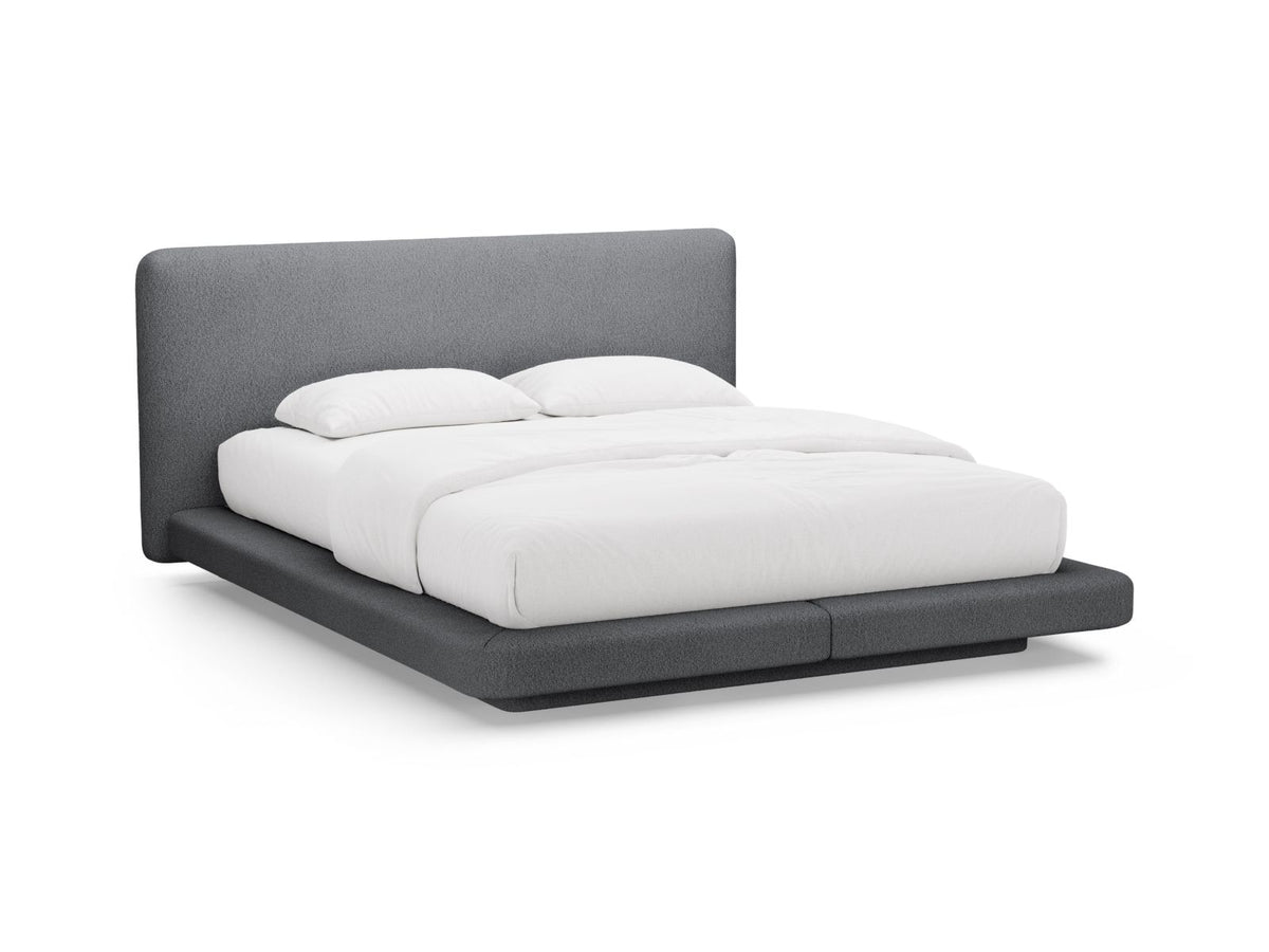 Letto con Testata, "Linea", 225x204x98 - Grigio Scuro
