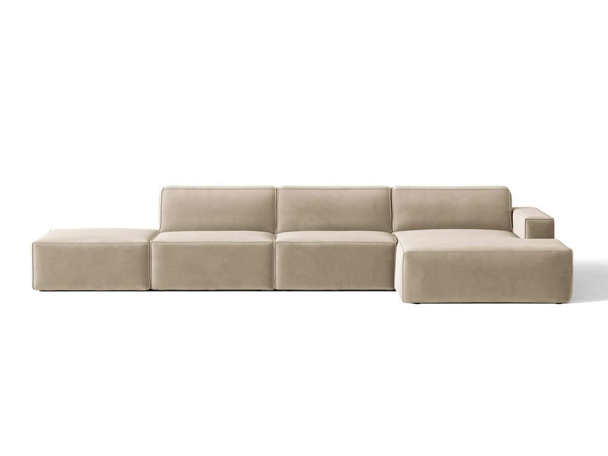 Divano Angolare Componibile Jodie, 5 Posti, 162x341x77