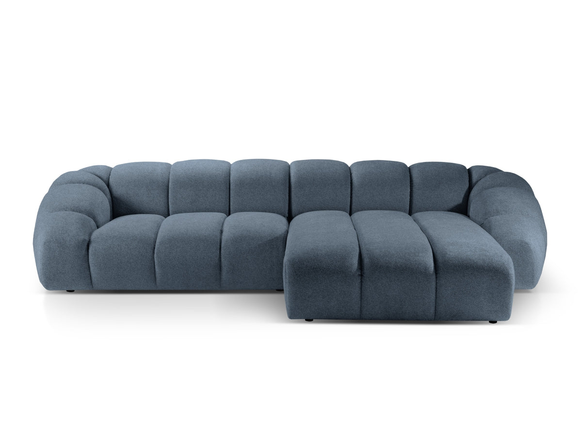 Divano Angolare Destro, "Diana", 4 Posti, 334x182x72 - Blu Jeans