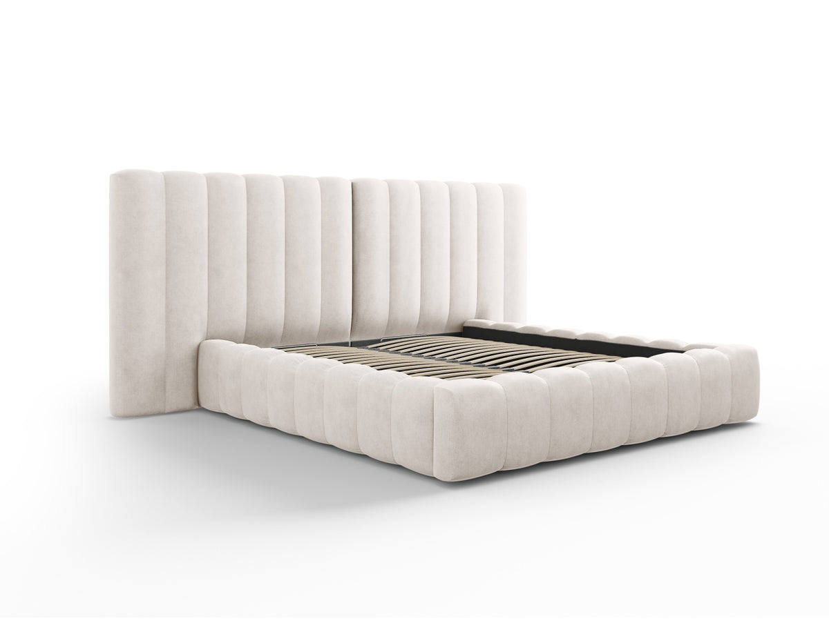 Letto contenitore con testiera doppia, "Kelp", 230x250x100