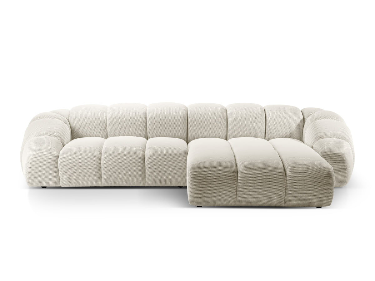 Divano Angolare Destro, "Diana", 4 Posti, 334x182x72 - Beige Chiaro