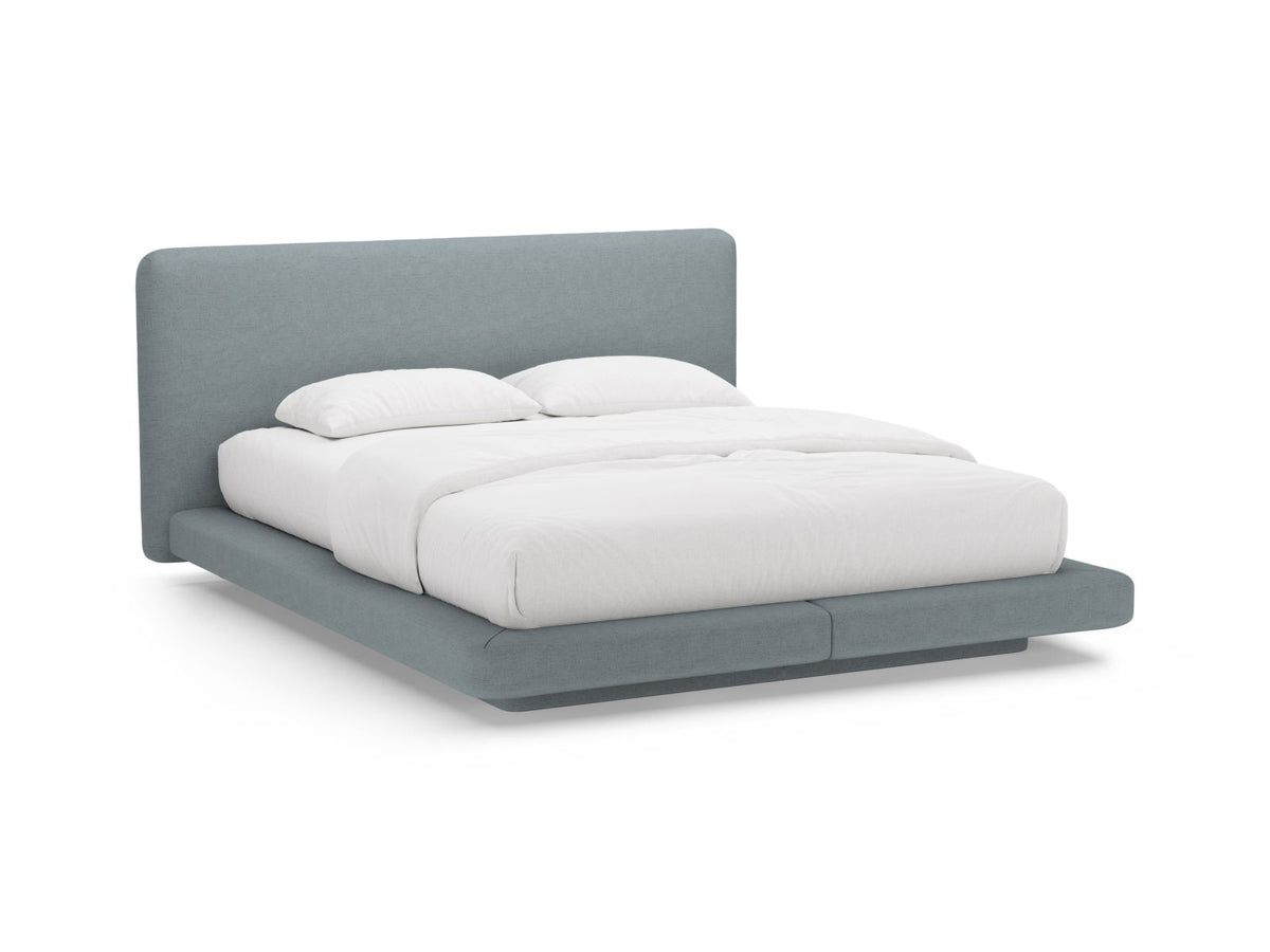 Letto con Testata, "Linea", 225x244x98 - Blu Chiaro