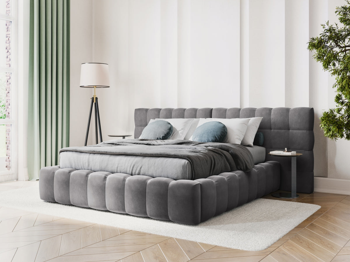 Letto contenitore con testiera doppia, "Mamaia", 230x250x100