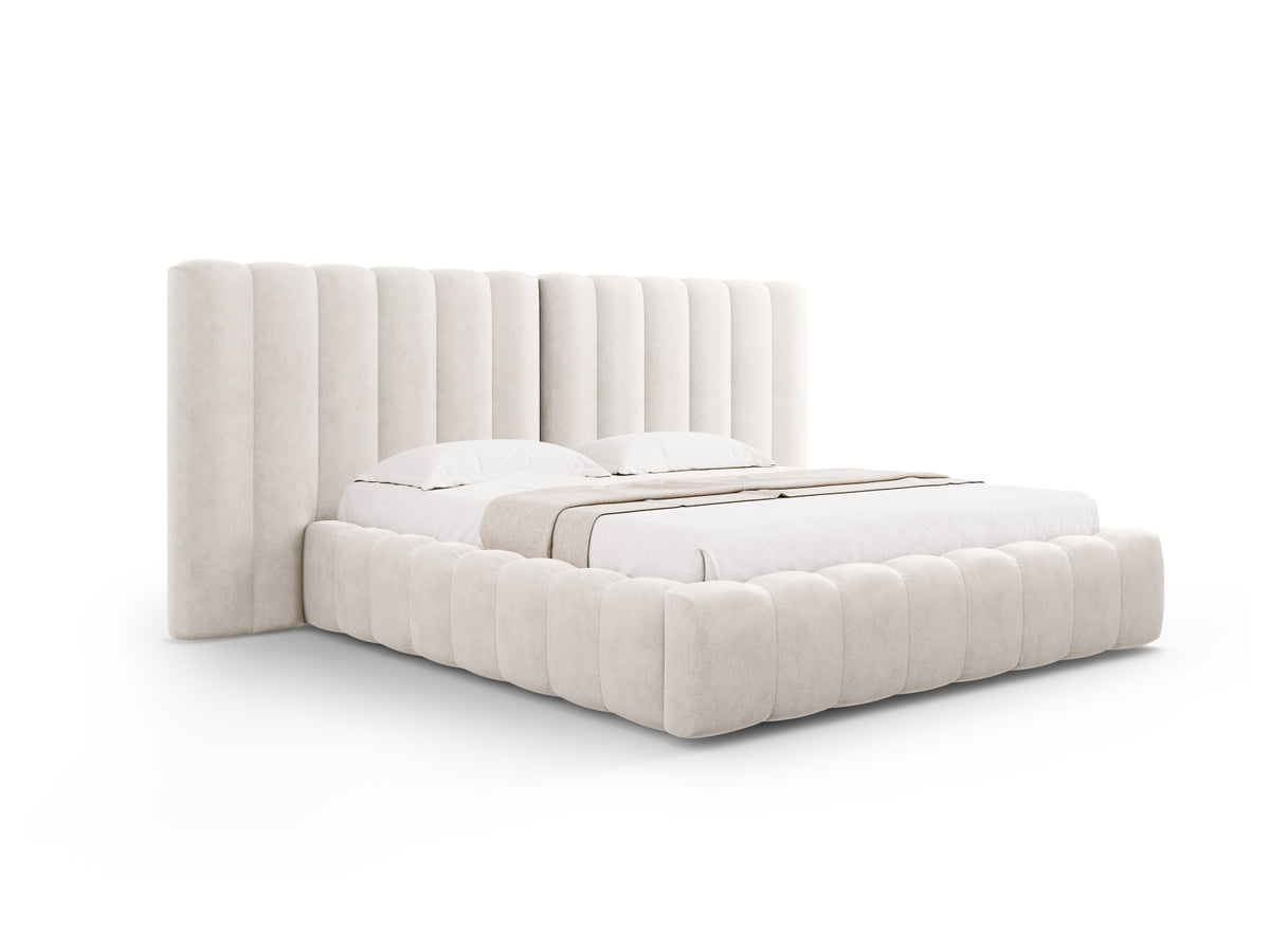 Letto contenitore con testiera doppia, "Kelp", 230x200x100