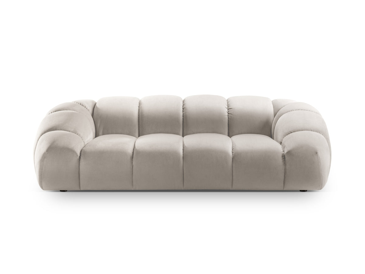 Divano in Velluto, "Diana", 3 Posti, 234x114x72 - Beige