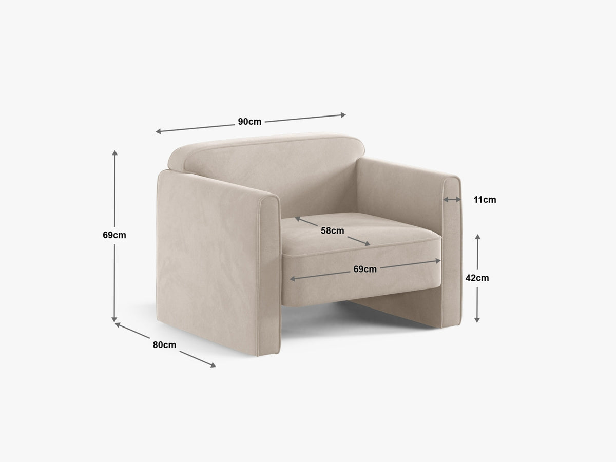 Poltrona Abby, 1 Posto, 80x90x69