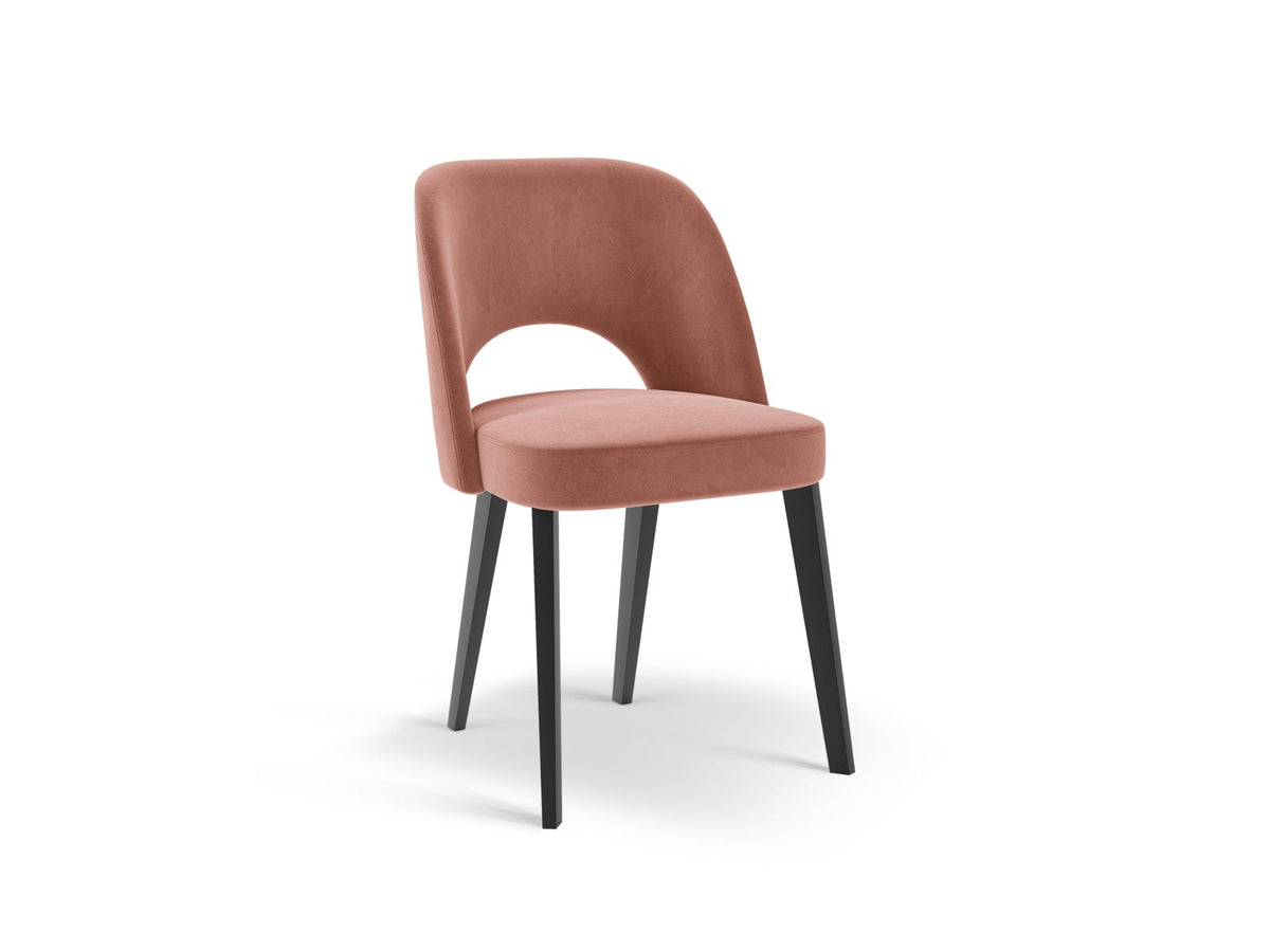Sedia in Velluto, "Bowe", 1 Posto, 56x52x83 - Rosa