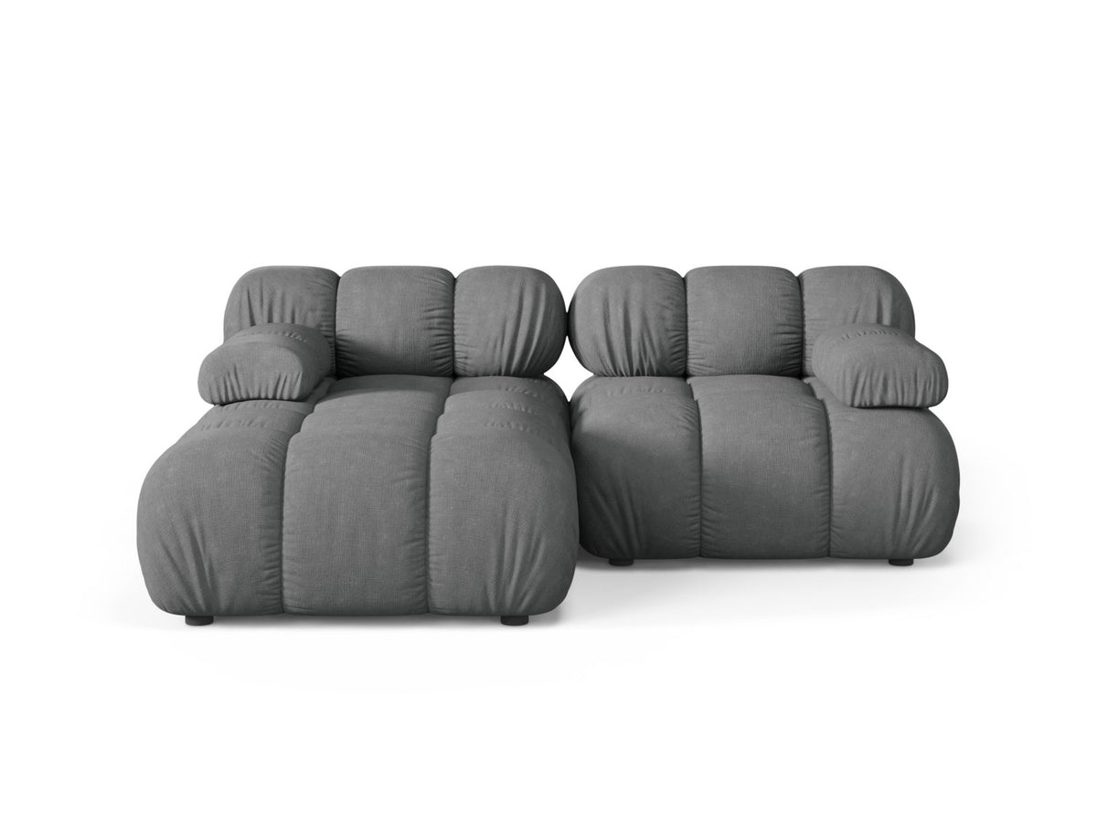Divano Angolare Modulare Sinistro, "Bellis", 3 Posti, 188x155x70 - Grigio