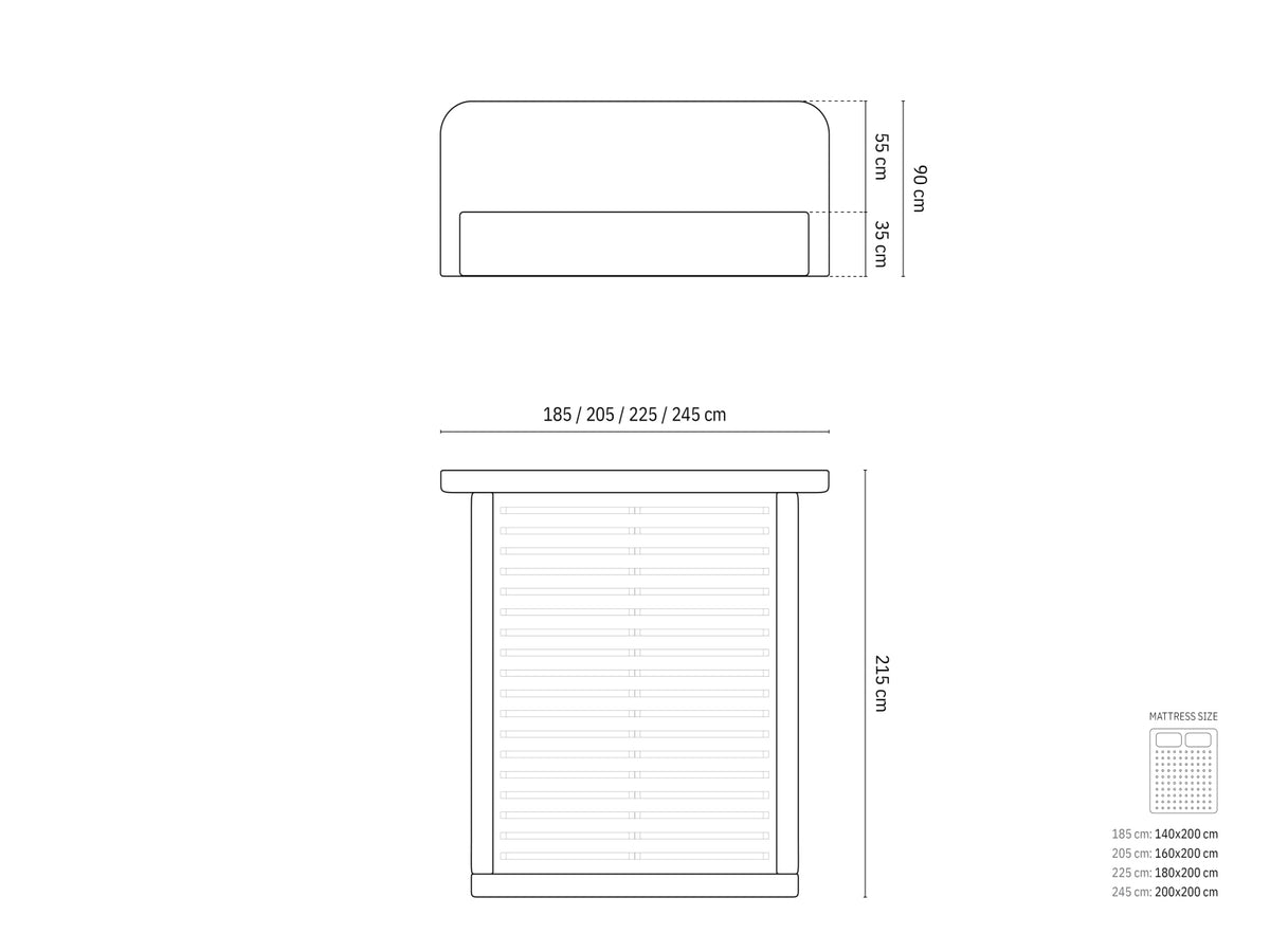 Letto Contenitore con Testata Elizabeth