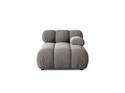 Chaise Longue Destra in Velluto, "Bellis", 1 Posto, 155x94x70 - Grigio Chiaro