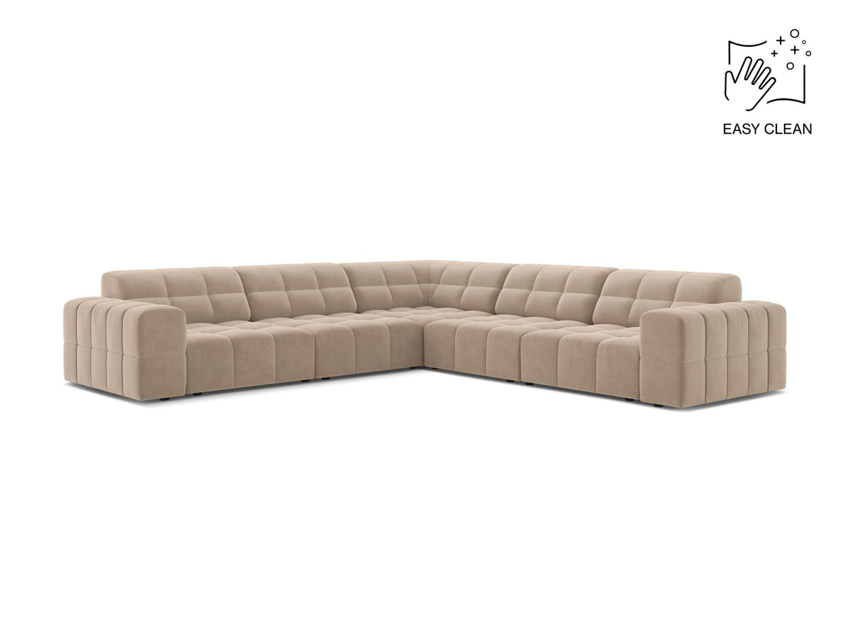 Divano Angolare Simmetrico Jennifer, 7 Posti, 285x285x78