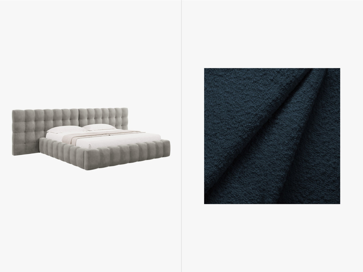 Letto Contenitore con Testata Doppia Mamaia - Blu Scuro 180x200