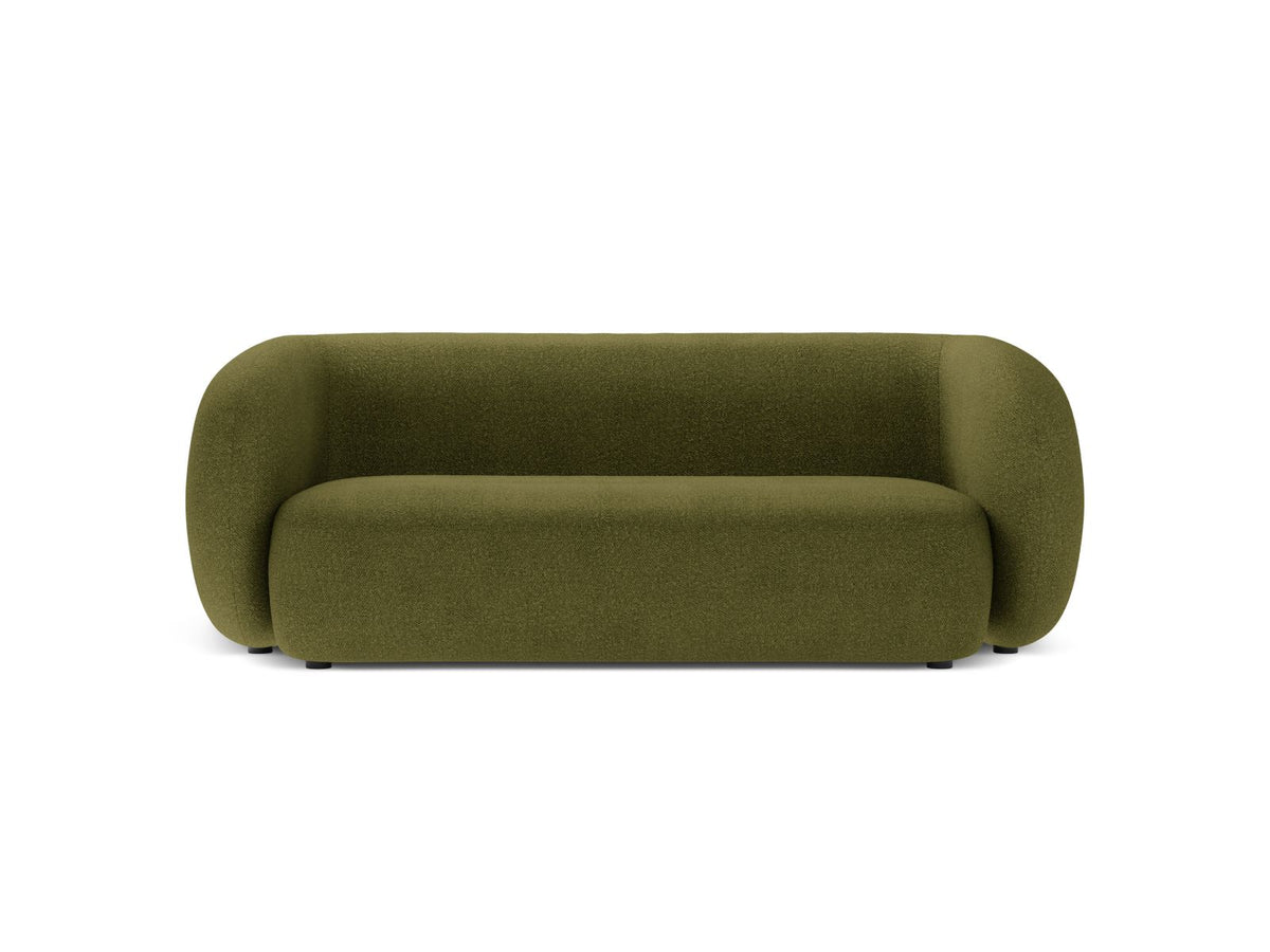 Divano Modulare in Bouclé, "Kate", 2 Posti, 183x99x76 - Verde Oliva Scuro