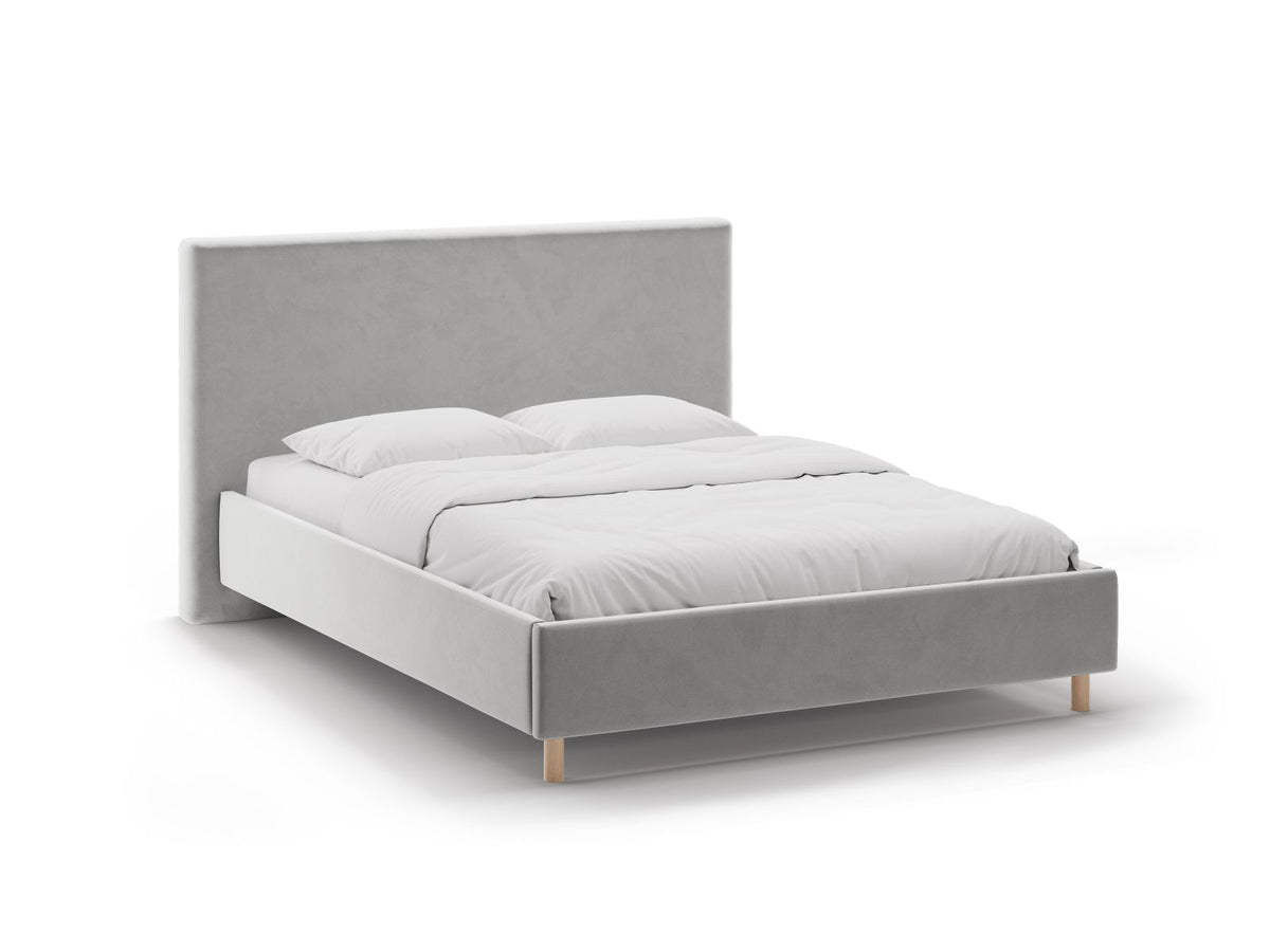Letto Contenitore con Testata Eloise - Grigio Chiaro 180x200