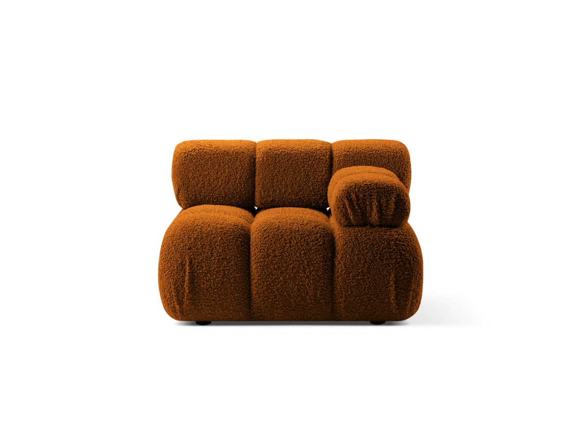 Modulo Destro in Bouclé, "Bellis", 1 Posto, 94x94x70 - Mattone
