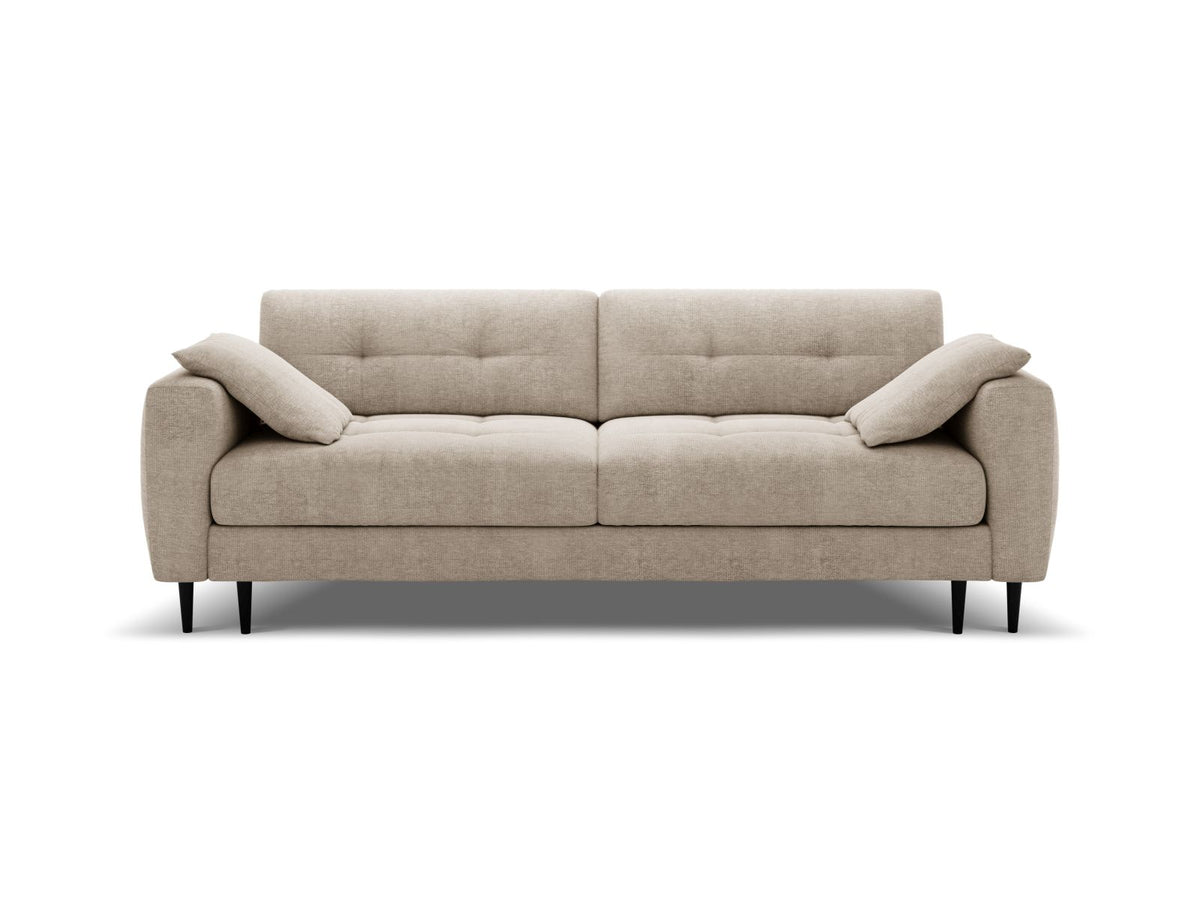 Divano Letto con Contenitore, "Bemy", 3 Posti, 242x110x92 - Beige