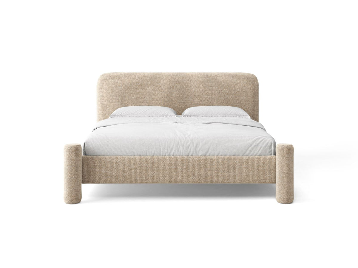 Letto con Testata Vera - Sabbia 180x200
