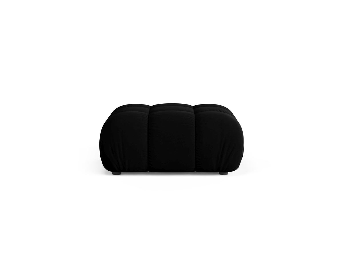 Pouf in Velluto, "Bellis", 1 Posto, 94x94x43 - Nero