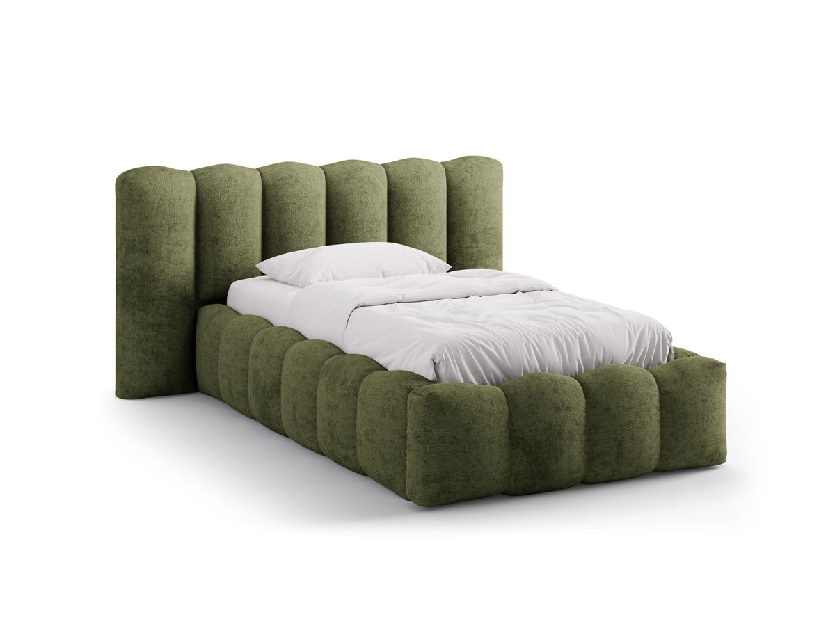 Letto con Contenitore e Testata, "Lupine", 226x174x95 - Verde
