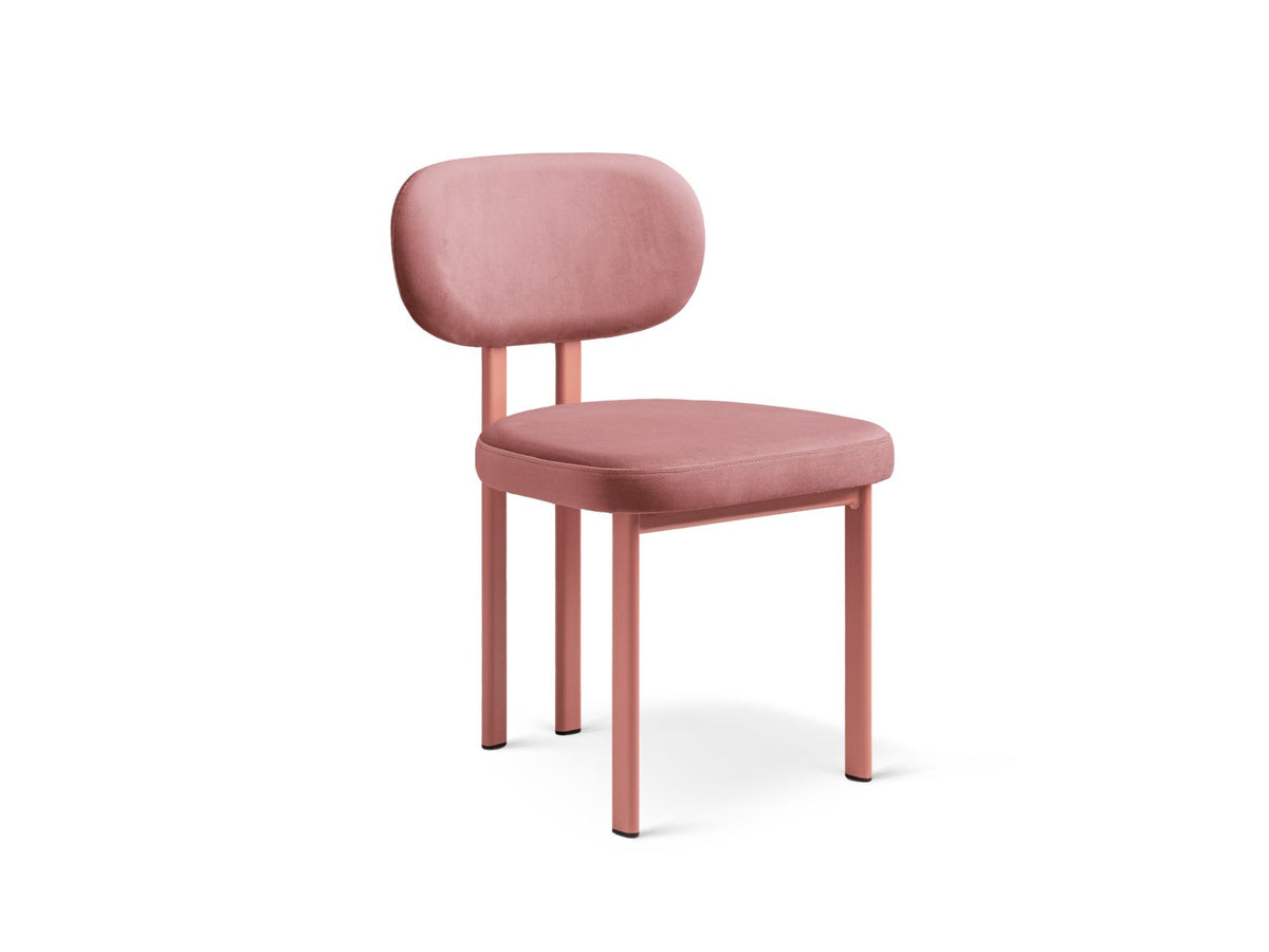 Sedia in Velluto, "Sam", 1 Posto, 51x52x82 - Rosa