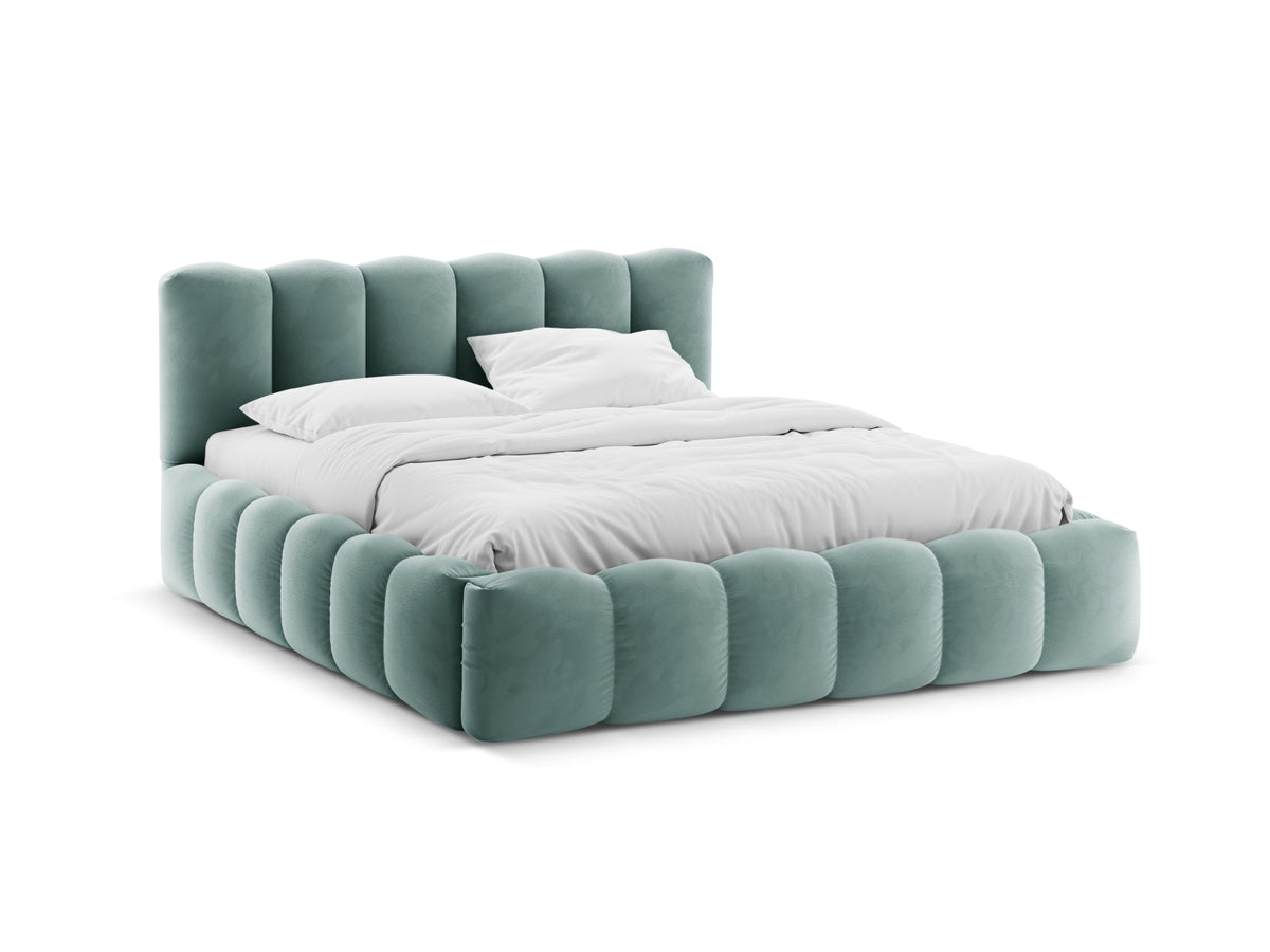 Letto Contenitore con Testata Lupine - Menta 180x200