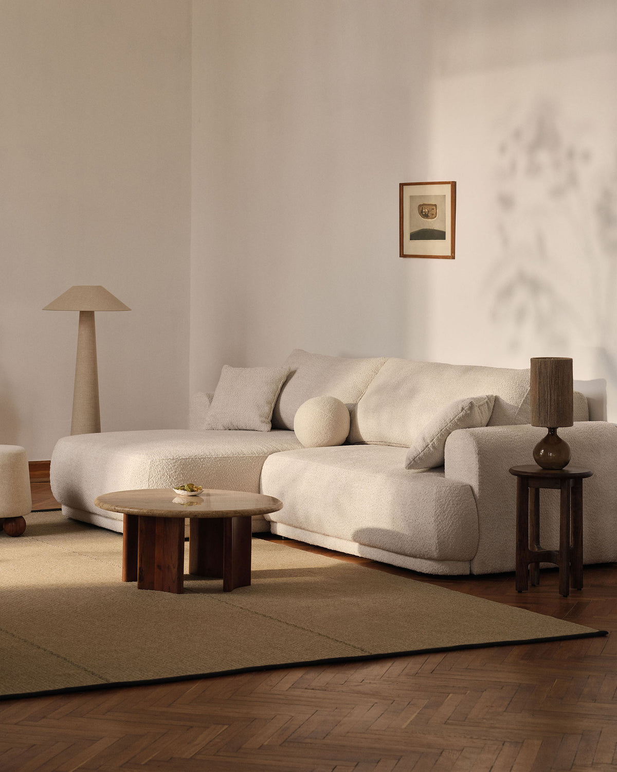 Divano Letto Angolare Componibile con Contenitore Ella, 5 Posti, 174x271x88