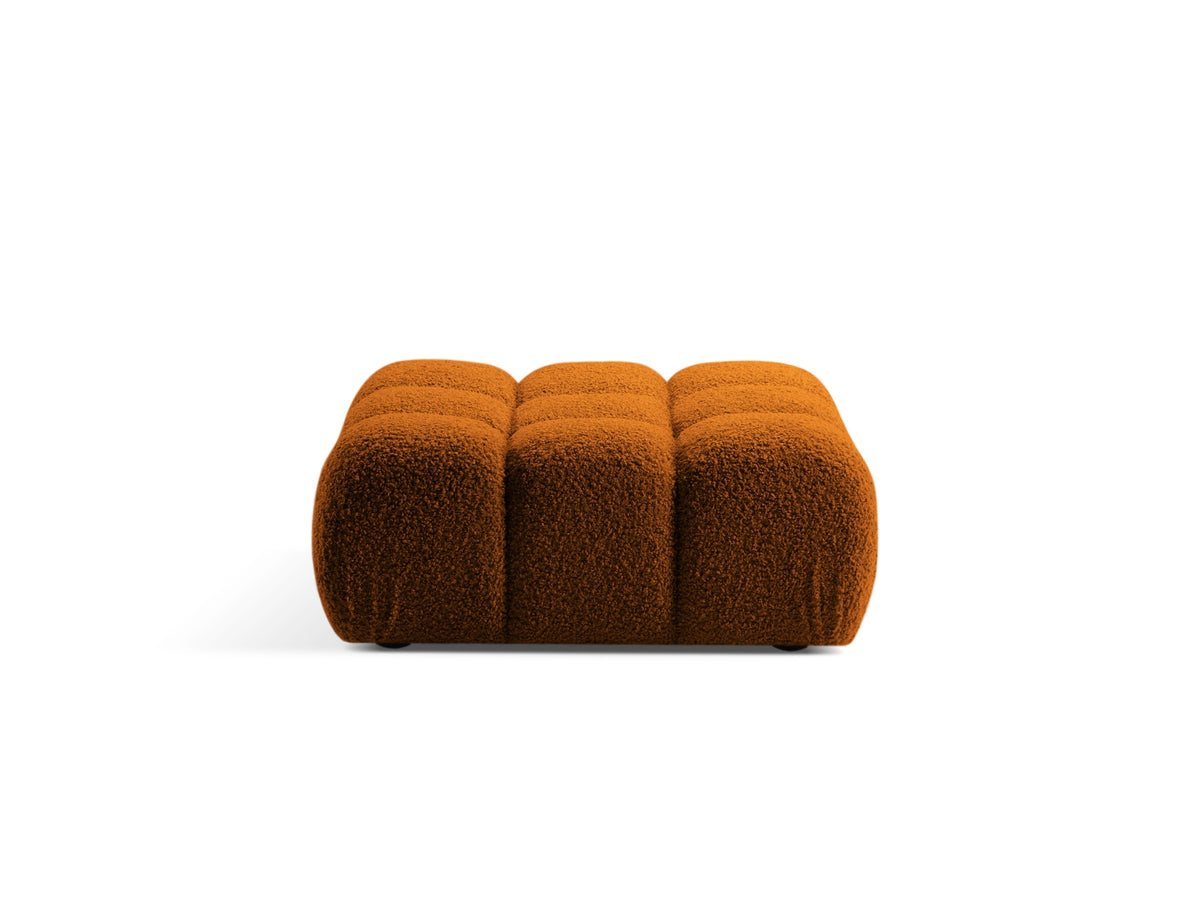 Pouf in Bouclé, "Bellis", 1 Posto, 94x94x43 - Mattone