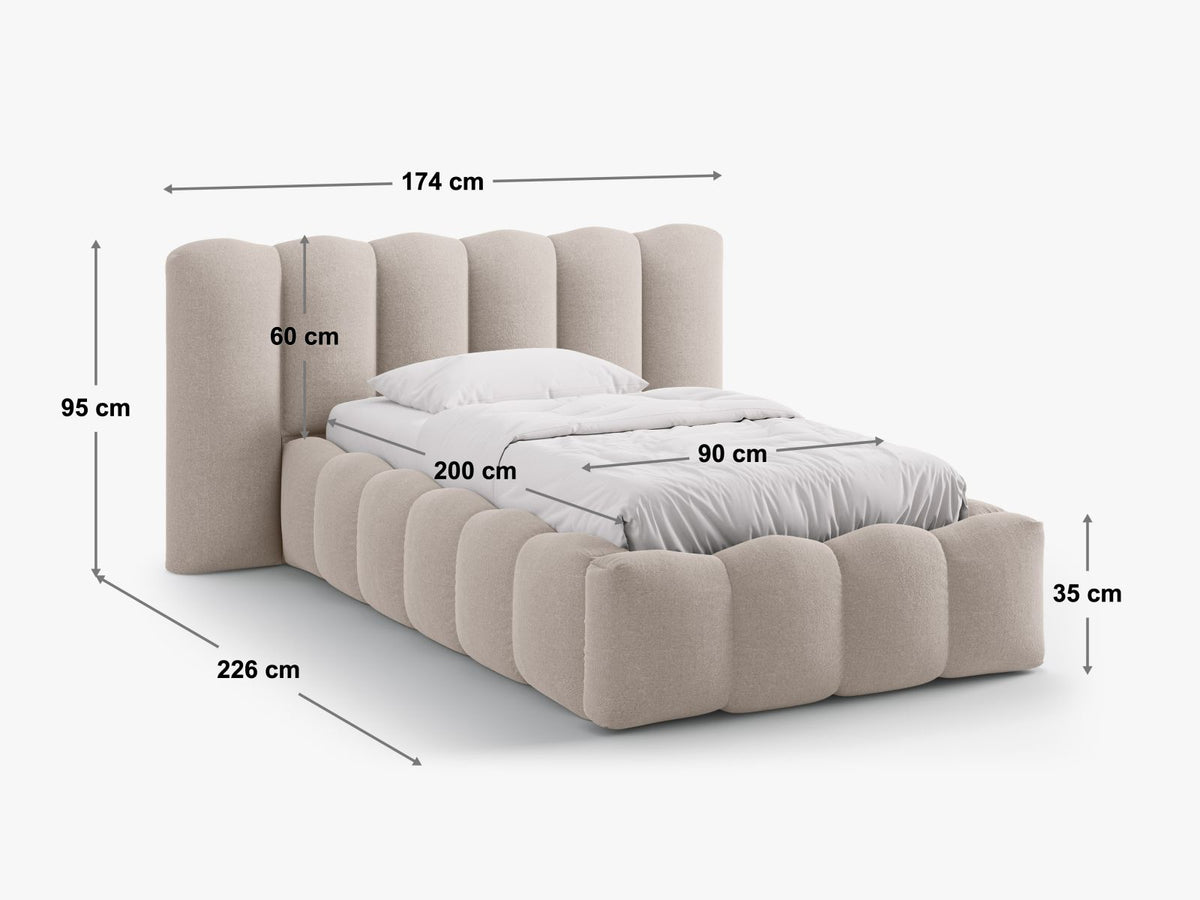 Letto Contenitore con Testata Lupine