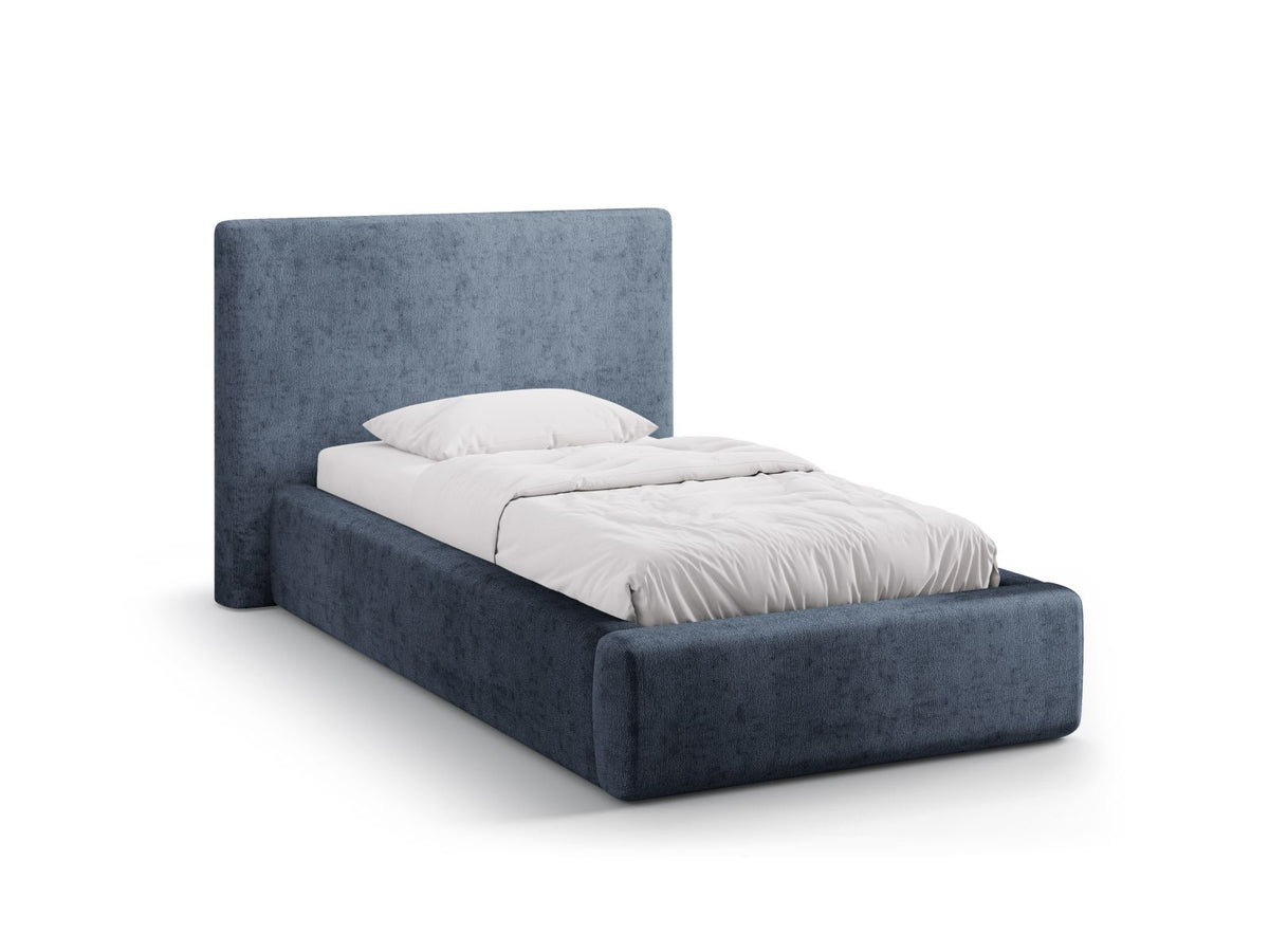 Letto con Contenitore e Testata, "Amy", 220x130x95 - Blu Scuro