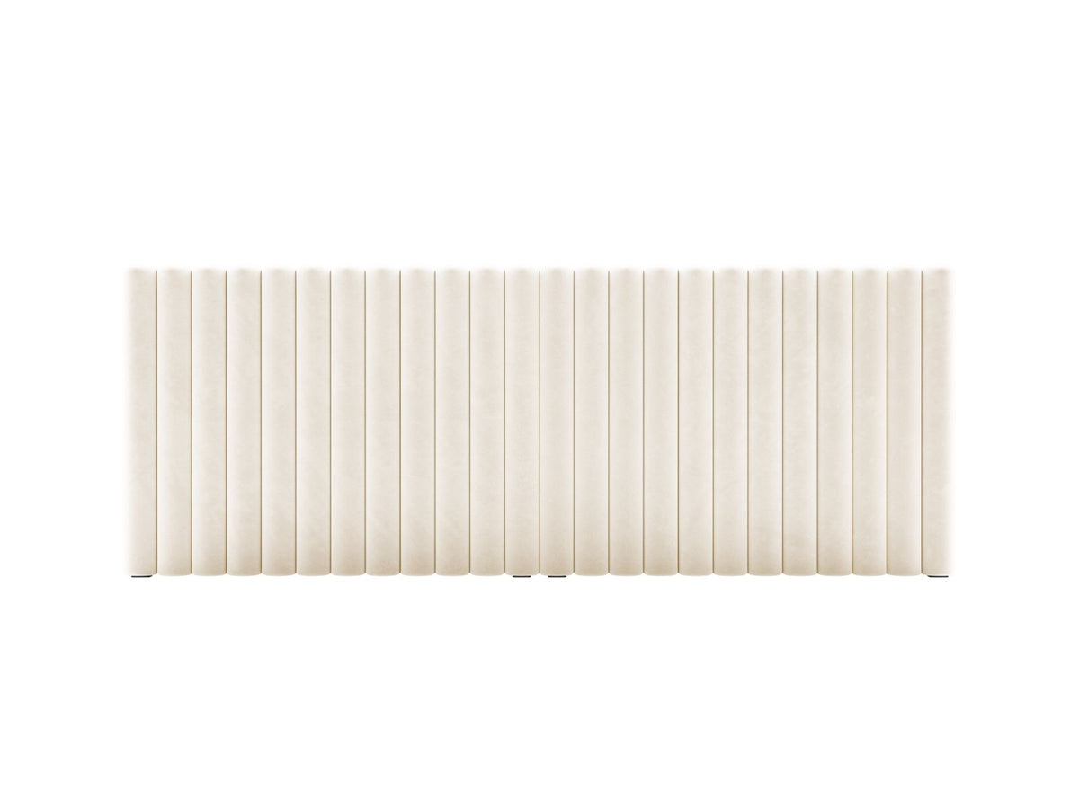 Testata in Velluto, "Mistero", 240x13x95 - Beige