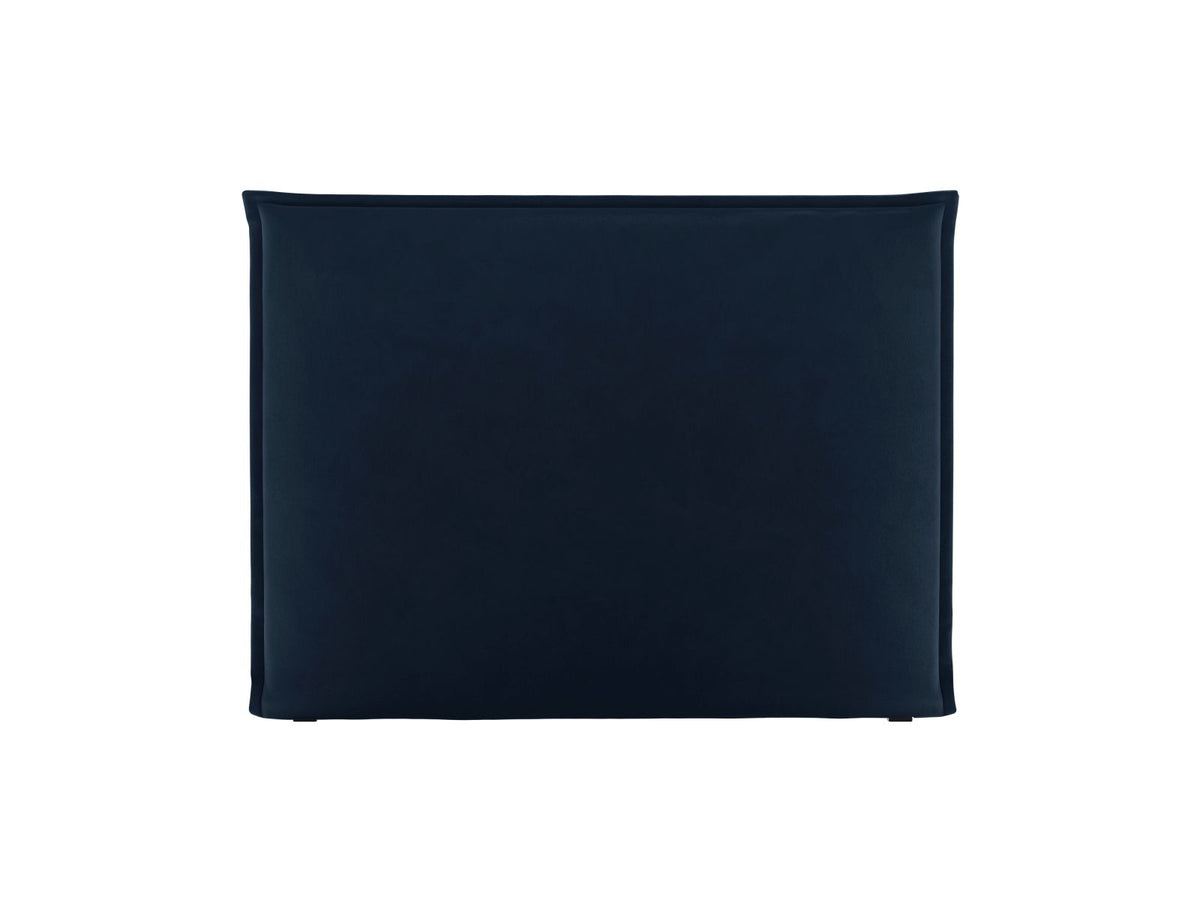 Testata in Velluto, "Monica", 160x8x120 - Blu Scuro