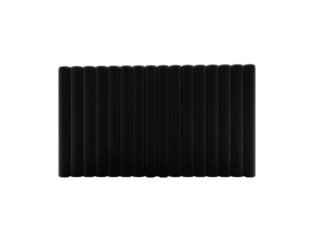 Testata in Velluto, "Mistero", 160x13x95 - Nero