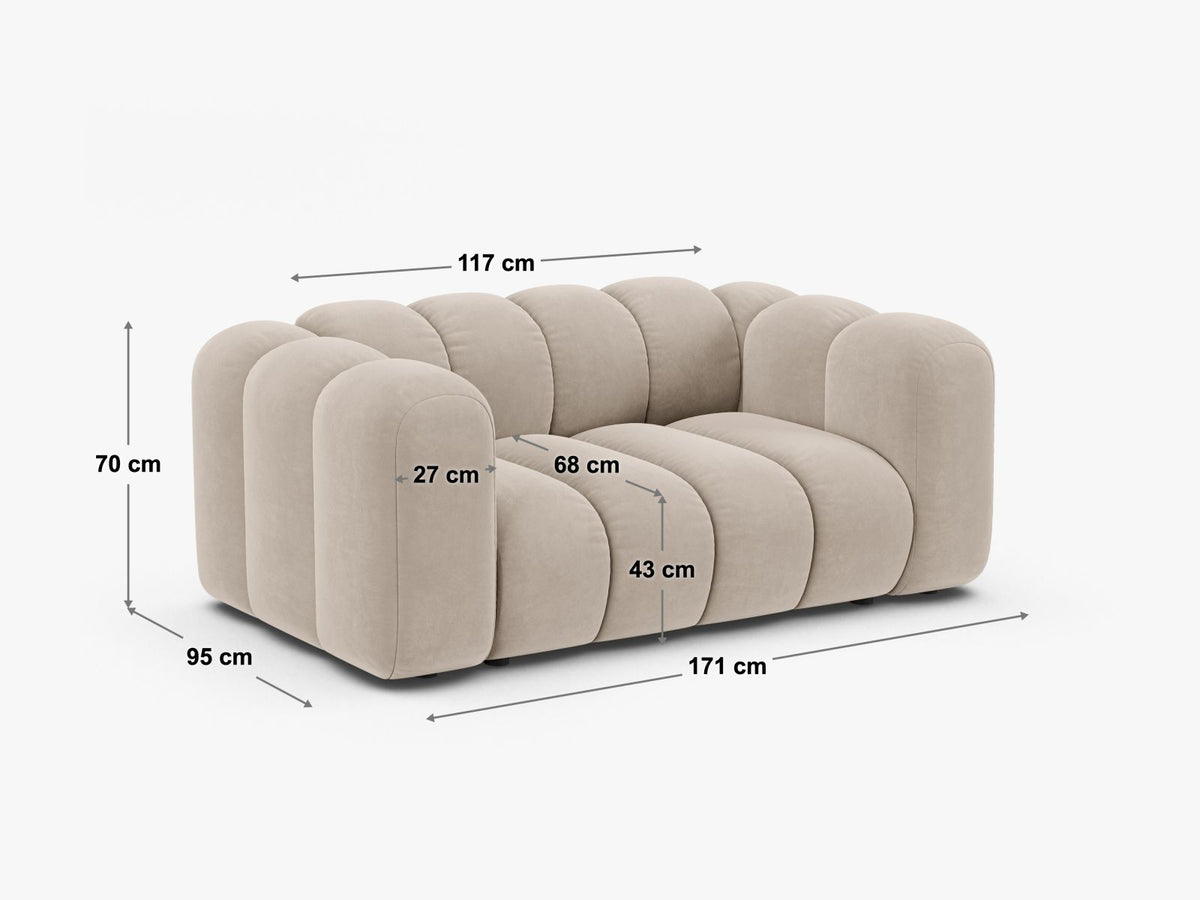 Divano Componibile Lupine, 2 Posti, 95x170x70