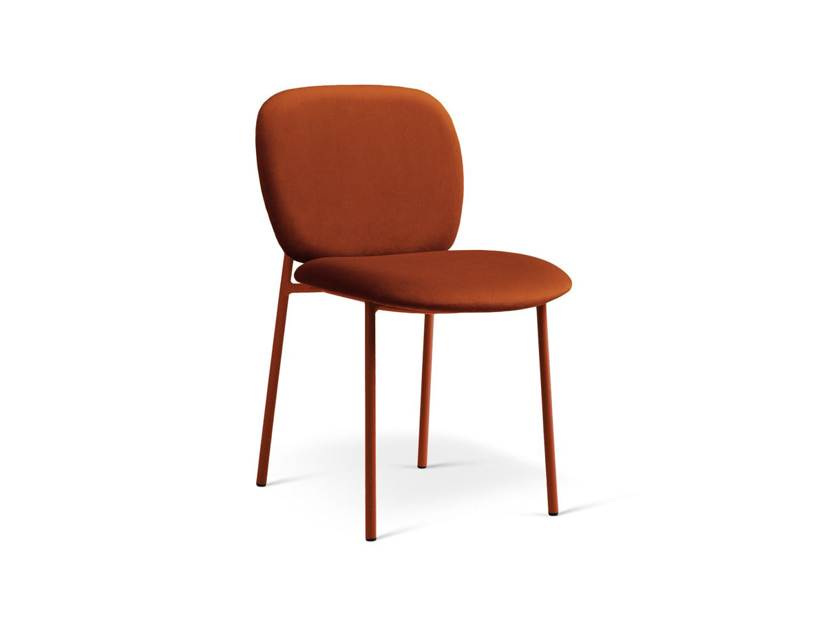 Sedia in Velluto, "Caroline", 1 Posto, 49x61x79 - Mogano