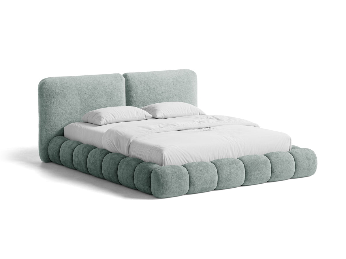 Letto Contenitore con Testata Solange - Blu Chiaro 200x200