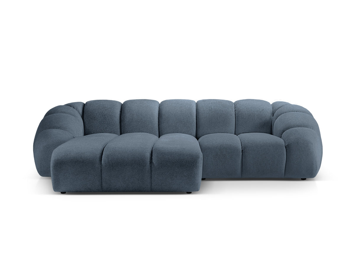 Divano Angolare Sinistro, "Diana", 3 Posti, 294x182x72 - Blu Jeans
