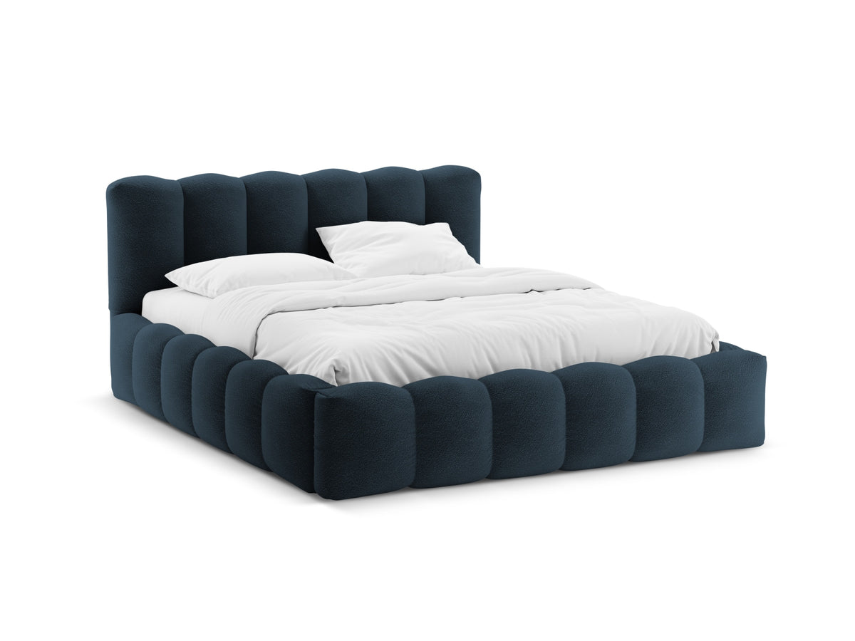 Letto Contenitore con Testata Lupine - Blu Scuro 140x200