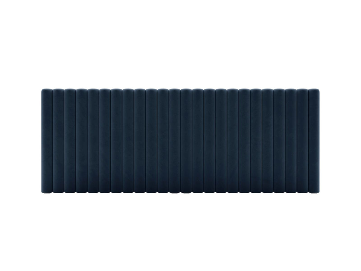Testata in Velluto, "Mistero", 240x13x95 - Blu Scuro