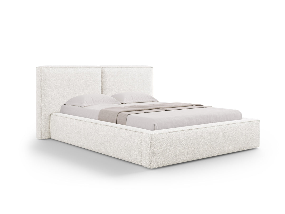 Letto Contenitore con Testata Doppia Jodie - Bianco 160x200