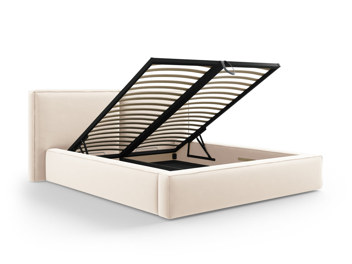 Letto contenitore con testiera doppia, "Jodie", 228x214x97,5