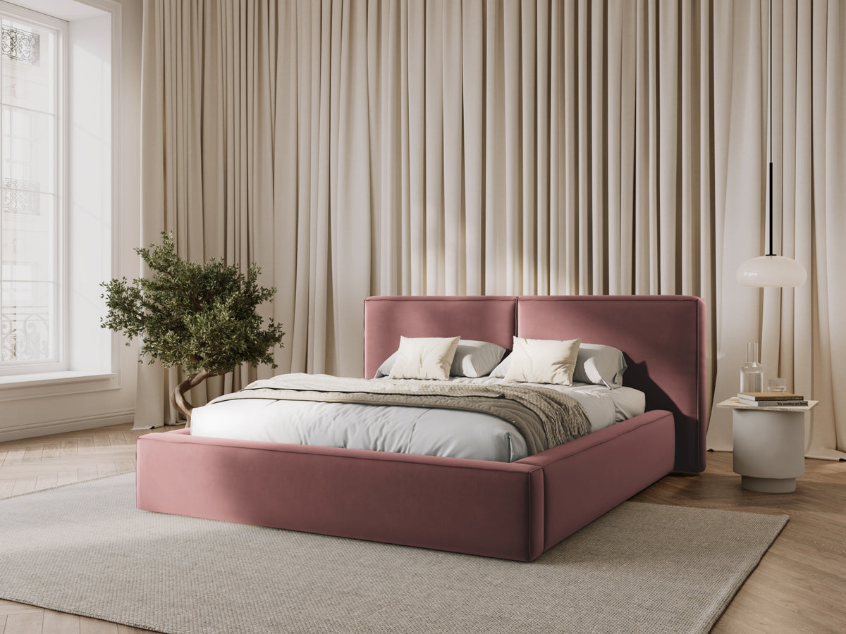 Letto contenitore con testiera doppia, "Jodie", 228x214x97,5