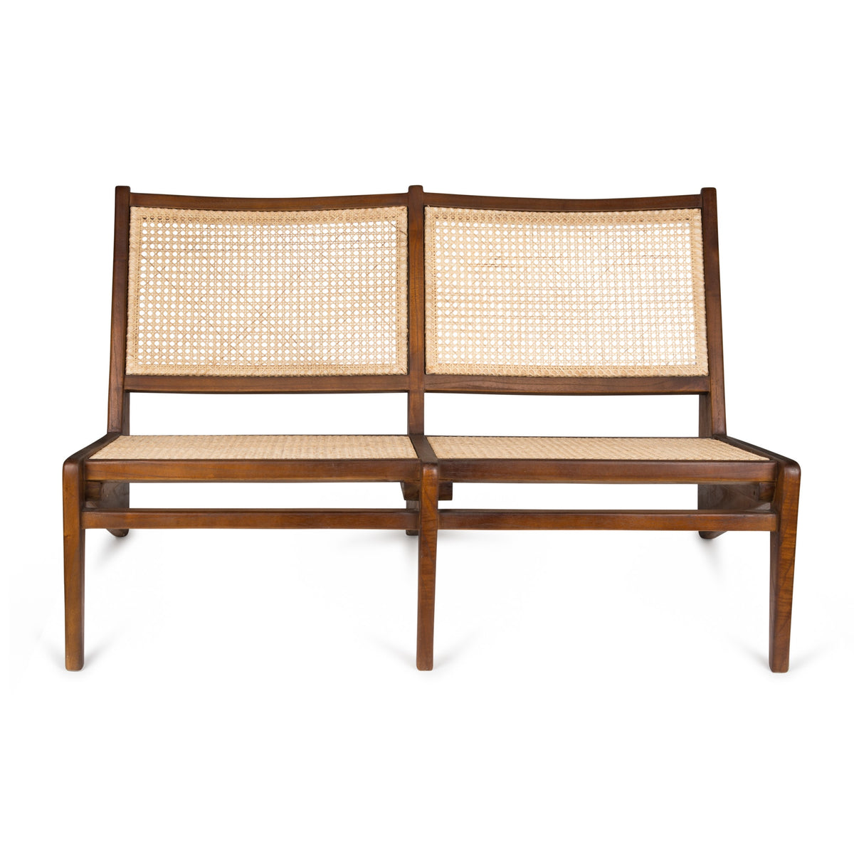 Divanetto Kangaroo Chair Bench 2 posti - Dark Brown - Pierre Jeanneret Edition