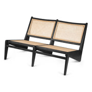 Divanetto Kangaroo Chair Bench 2 posti - Charcoal Black - Pierre Jeanneret Edition