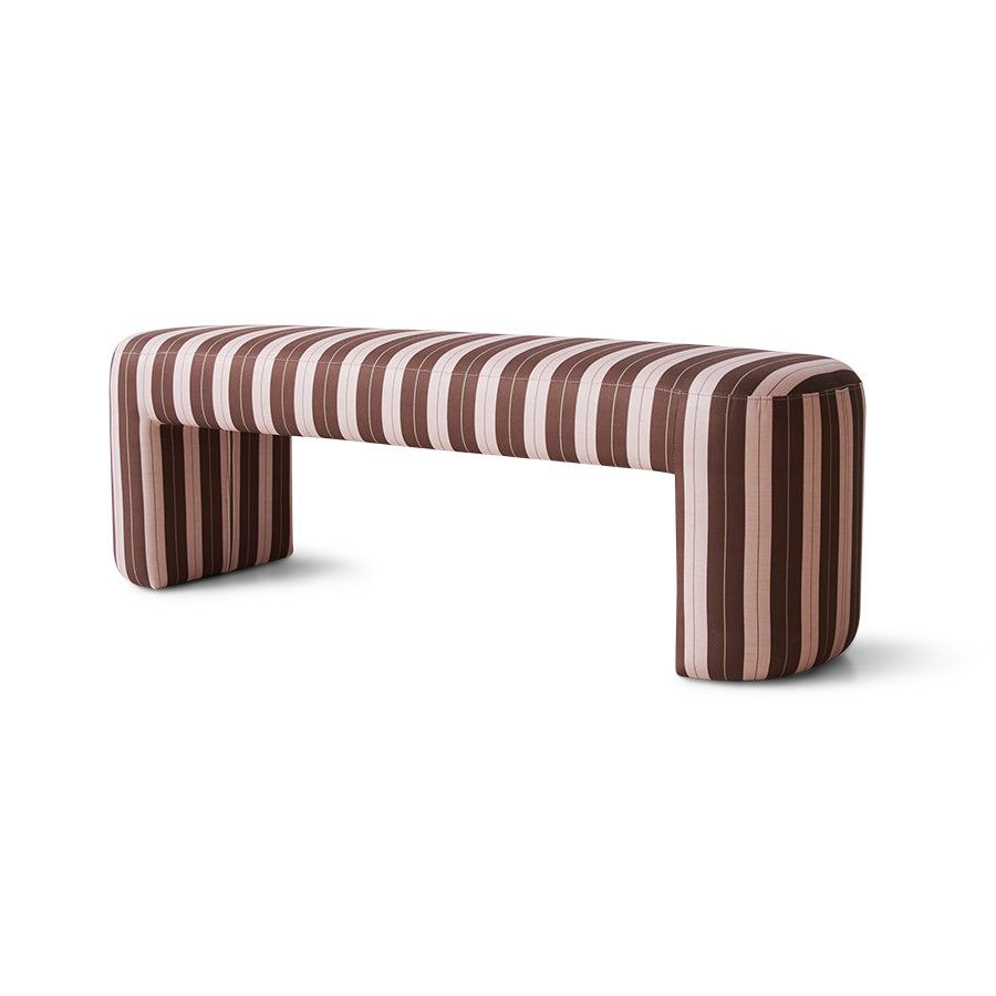 Lobby bench striped by HK Living  140x40x45cm